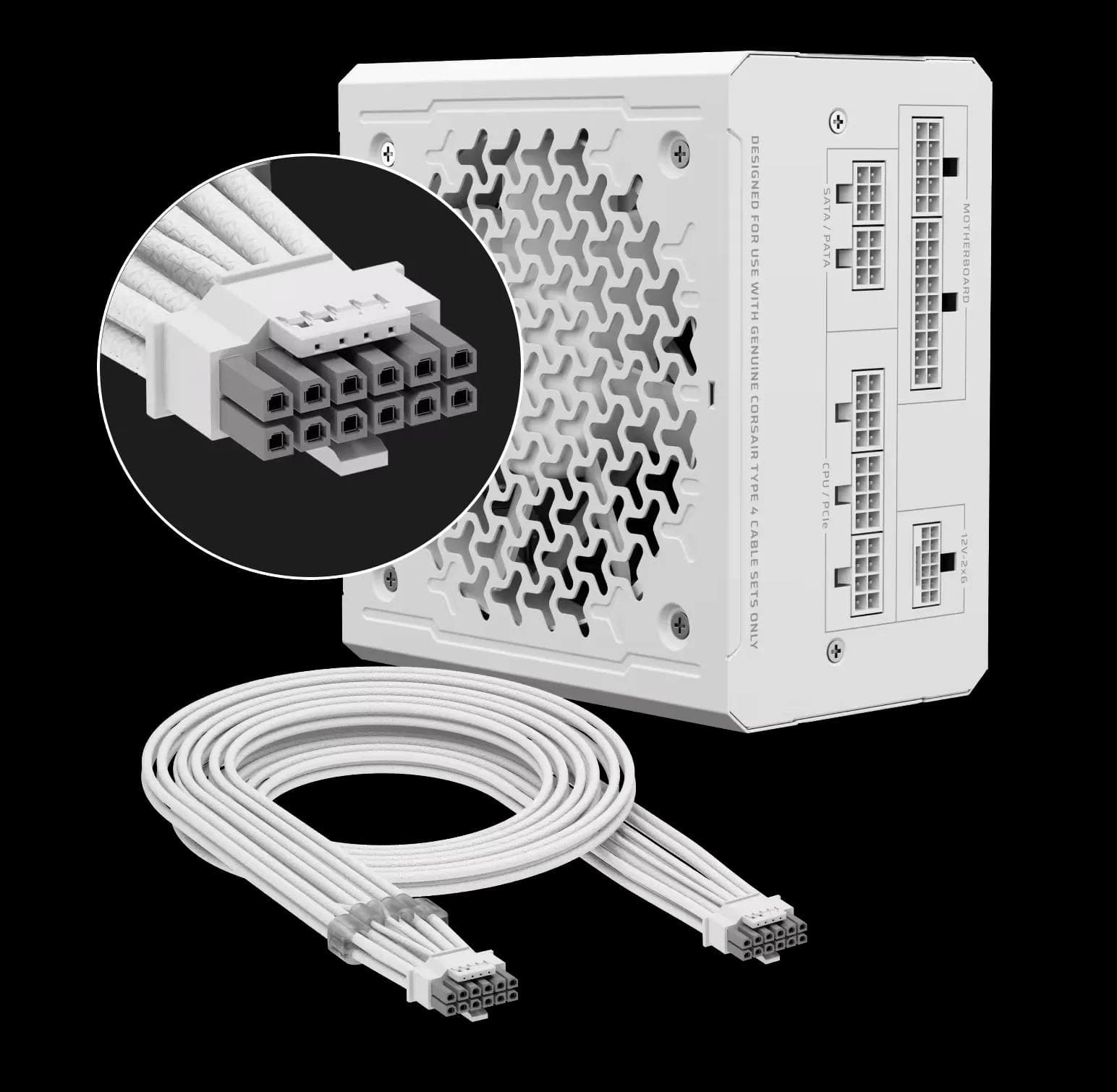 PSU CORSAIR RM850E GOLD PCIE5.1 WHITE FULL MODULAR 2