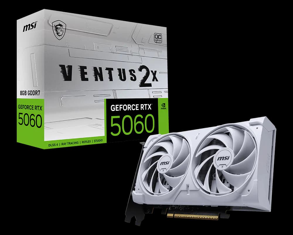 GPU MSI RTX 5060 VENTUS 2X WHITE EDITION 8GB OC