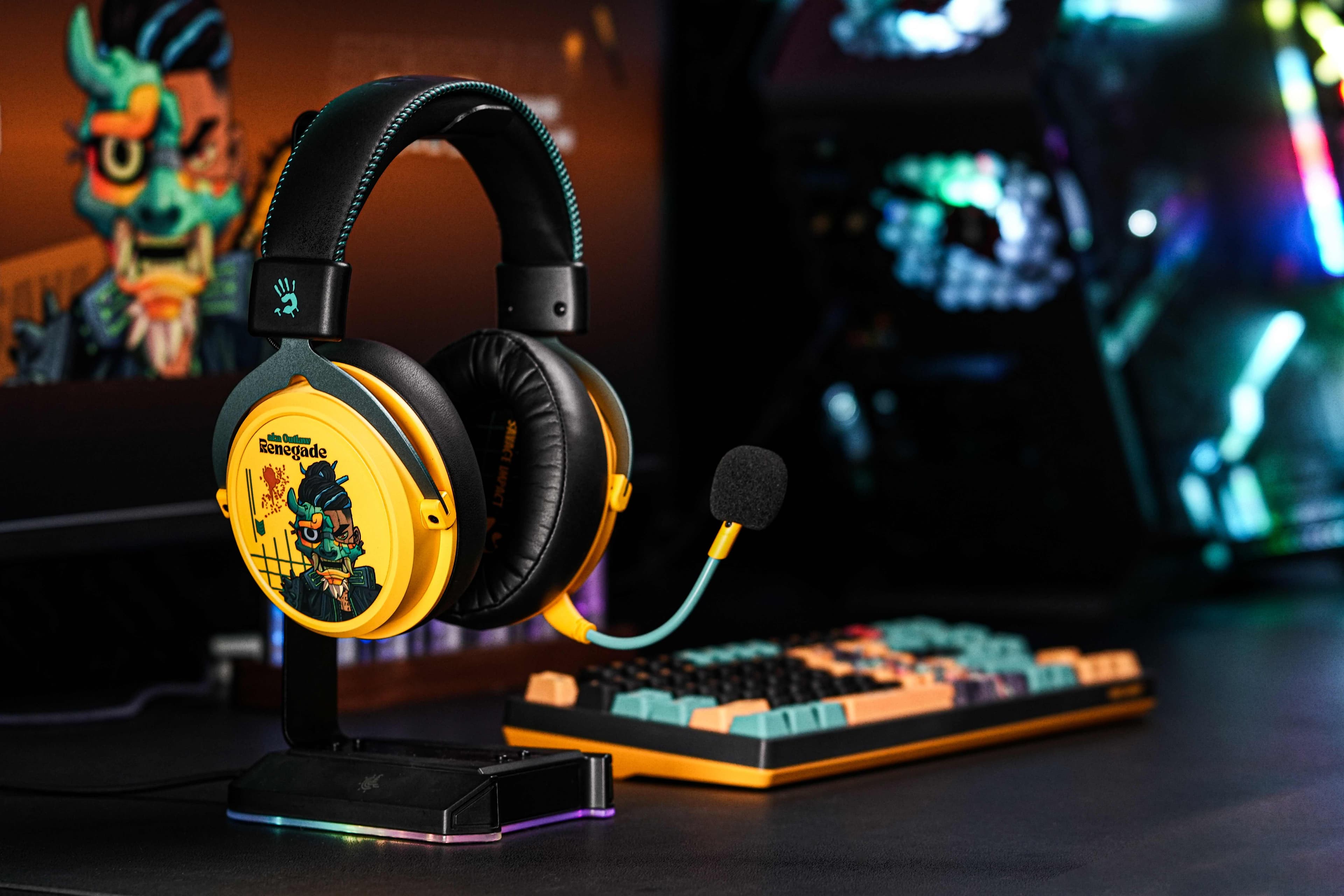 HEADSET BLOODY MR595 RENEGADE SUNSET WIRE + WIRELESS + BLUETOOTH 2
