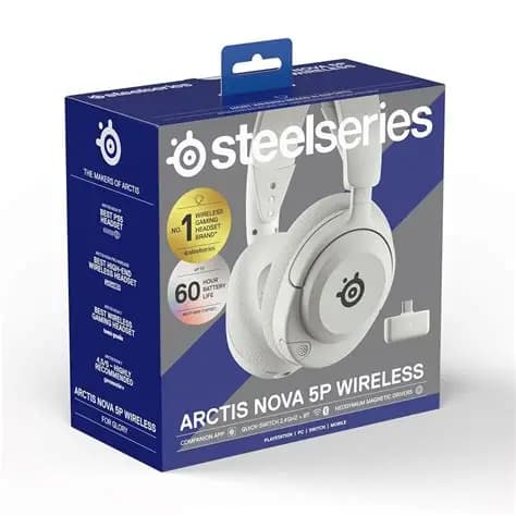 HEADSET STEELSERIES ARCTIS NOVA 5P WIRELESS WHITE EDITION