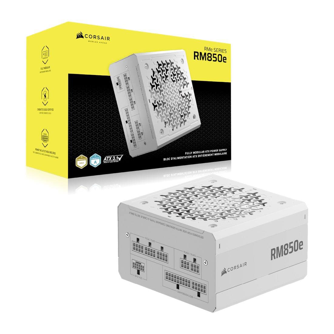 PSU CORSAIR RM850E GOLD PCIE5.1 WHITE FULL MODULAR