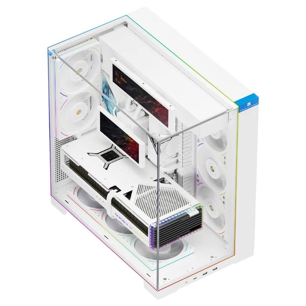 CASE THERMALRIGHT A70 VISION WHITE WITH LCD & 5 FANS ARGB 2