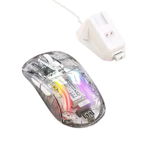 MOUSE ATTACK SHARK X2 PRO WHITE WIRE + WIRELESS + BLUETOOTH 3