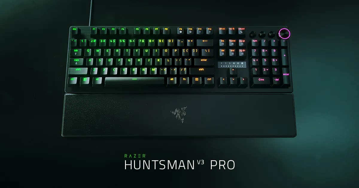 KEYBOARD RAZER HUNTSMAN V3 PRO BLACK FULL SIZE 2
