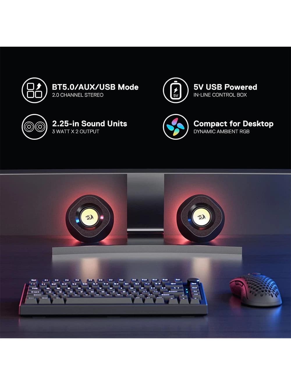 SPEAKER REDRAGON GS590 KAIDAS AUX + USB + BLUETOOTH 2
