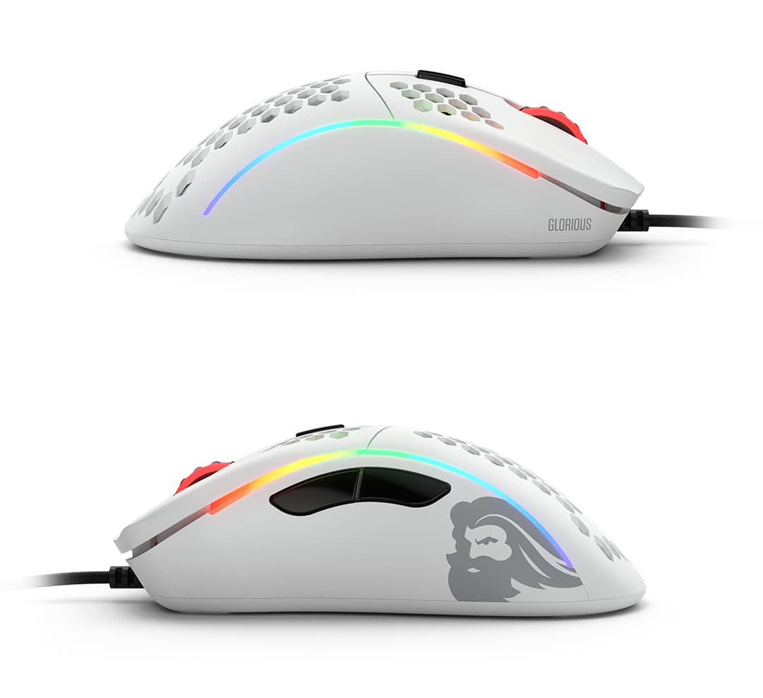 MOUSE GLORIOUS MODEL D WIRED MATTE WHITE 2