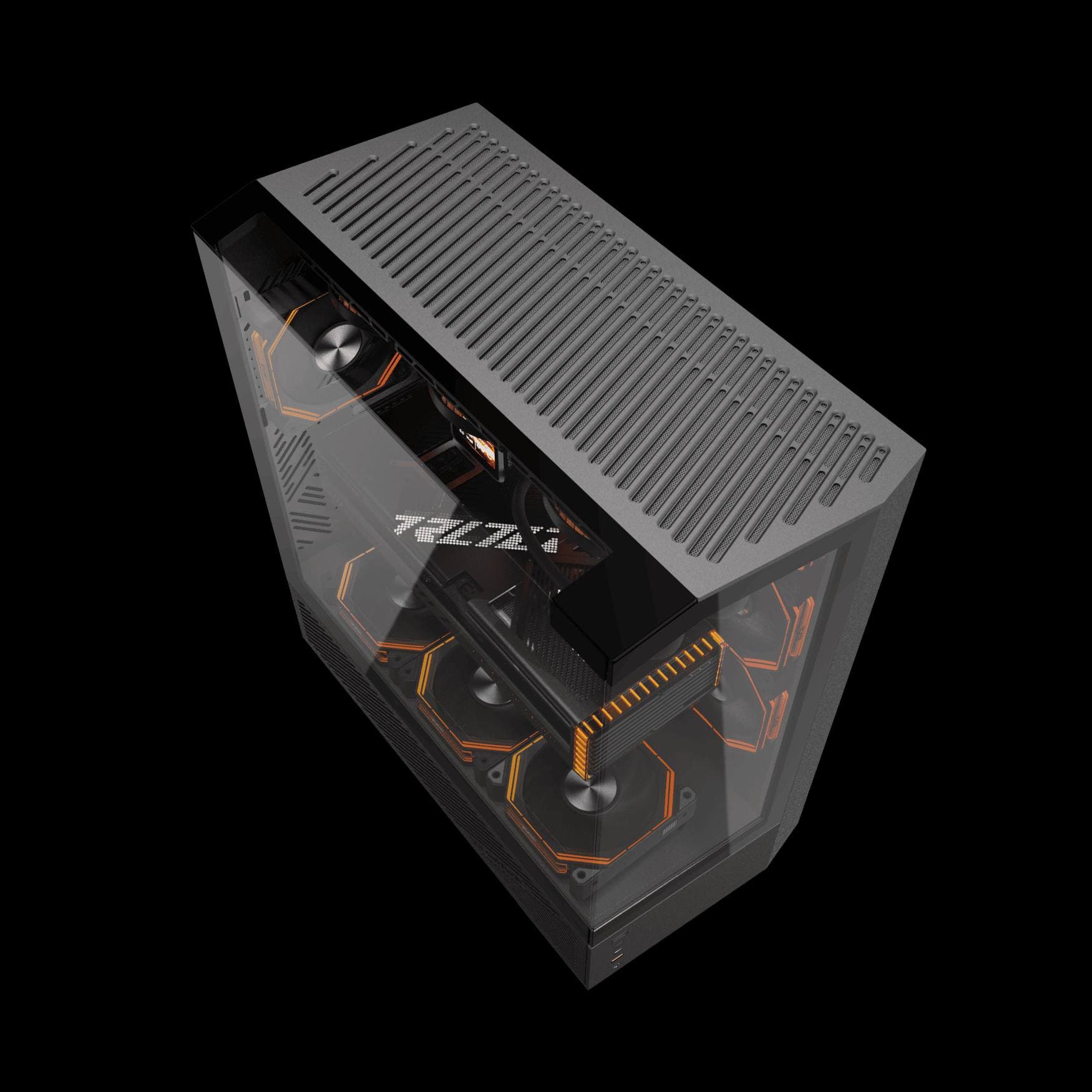 CASE AIGO DARK FLASH DY460 BLACK WITH 4 FANS ARGB 4