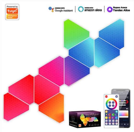 LED RGBIC TRIANGULAR HONEYCOMB PANEL LIGHT ( 10 PCS ) 2