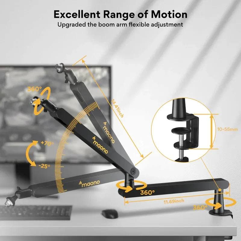STAND MIC ARM MAONO BA92 LOW PROFILE 5