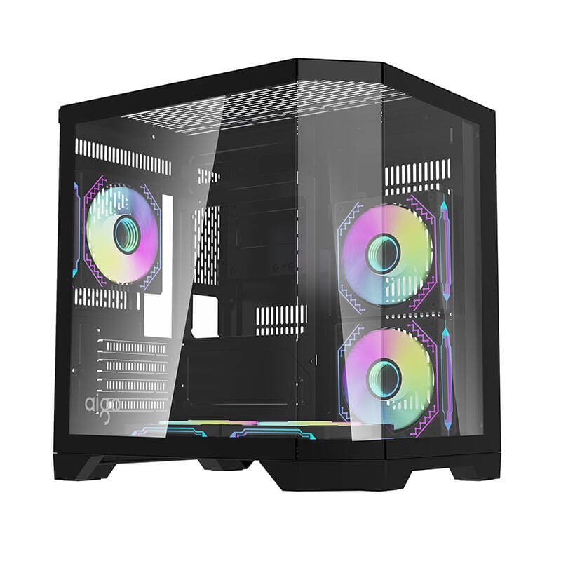 CASE AIGO DARKFLASH FT350 BLACK WITH 3 FANS 2
