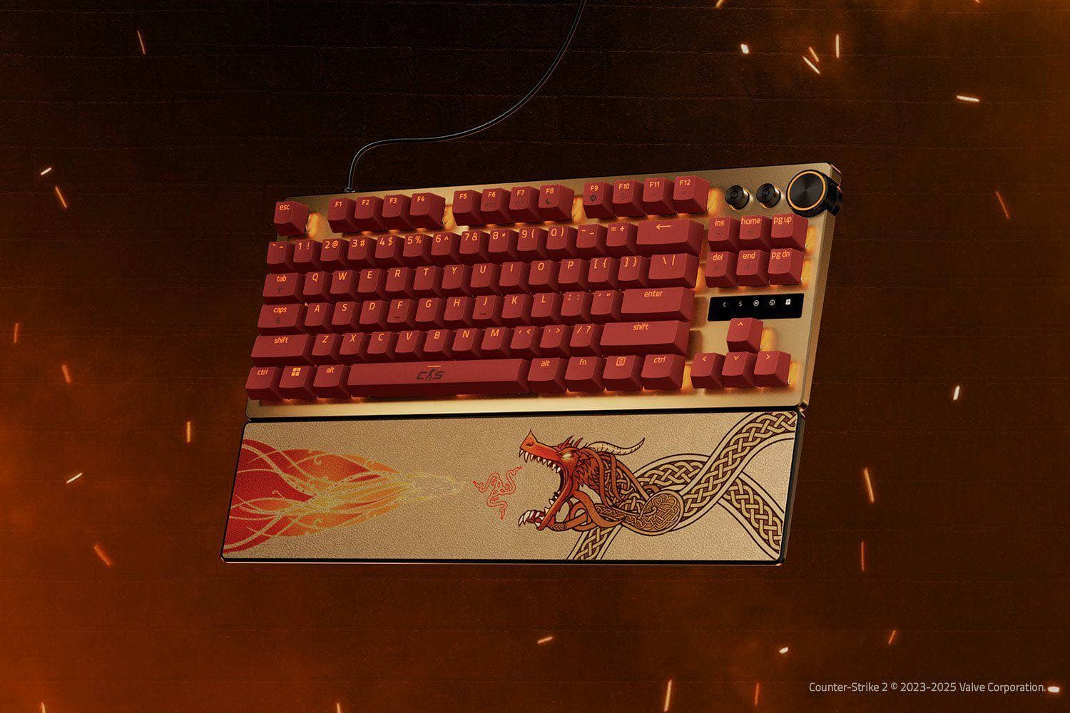 KEYBOARD RAZER HUNTSMAN V3 PRO TENKEYLESS CS2 EDITION ANALOG OPTICAL 8KHZ POLLING RATE
