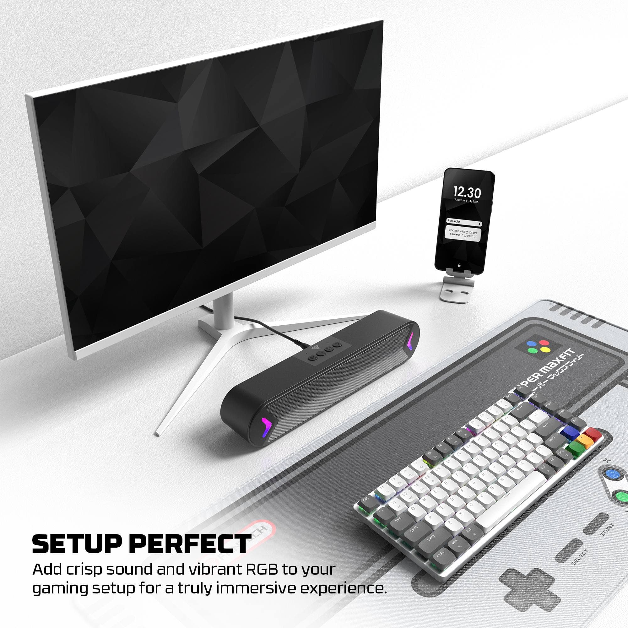 SPEAKER FANTECH SOUNDBAR BS160 RGB AUX 2