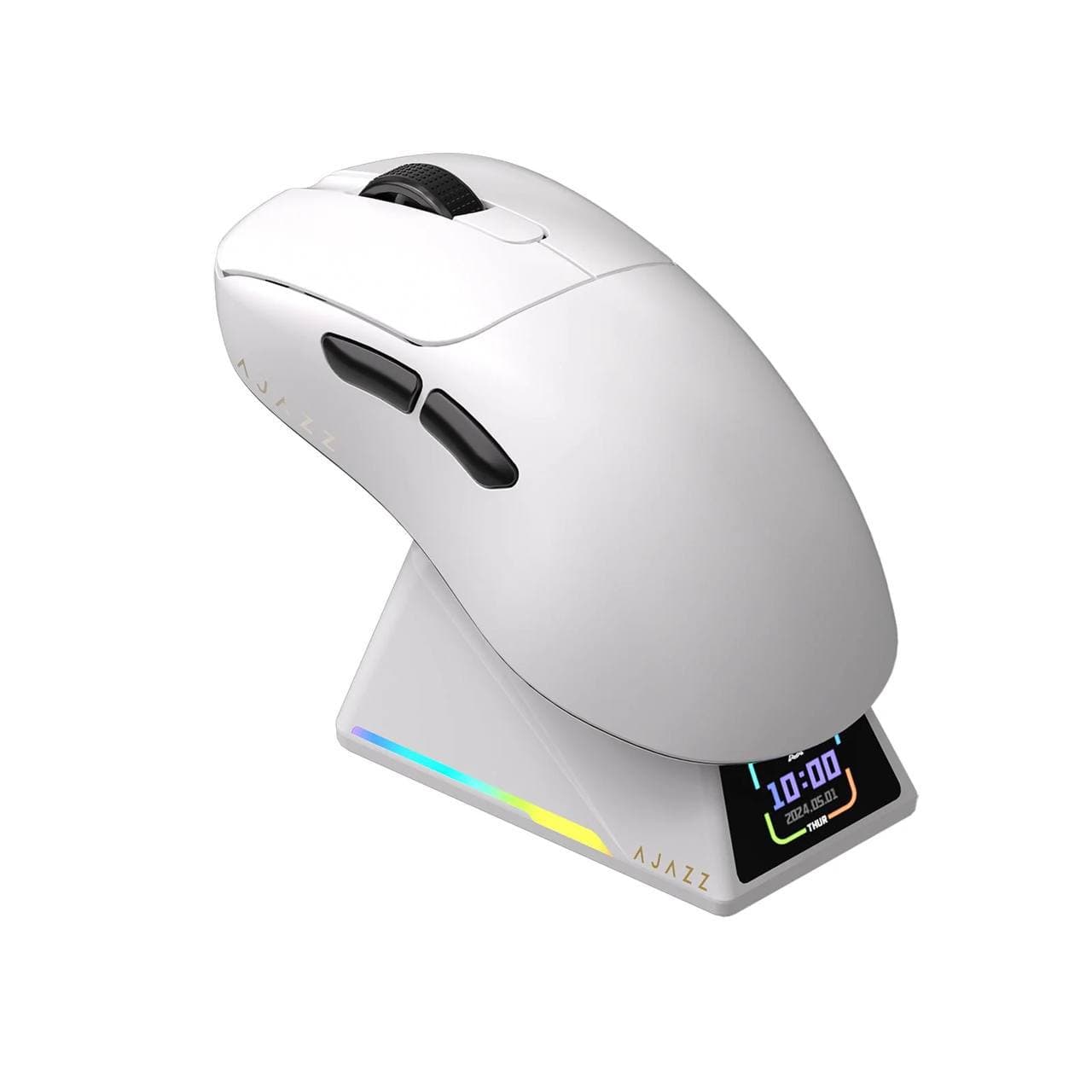 MOUSE AJAZZ APEX AJ179 8K WHITE EDITION WIRED + WIRELESS + BLUETOOTH