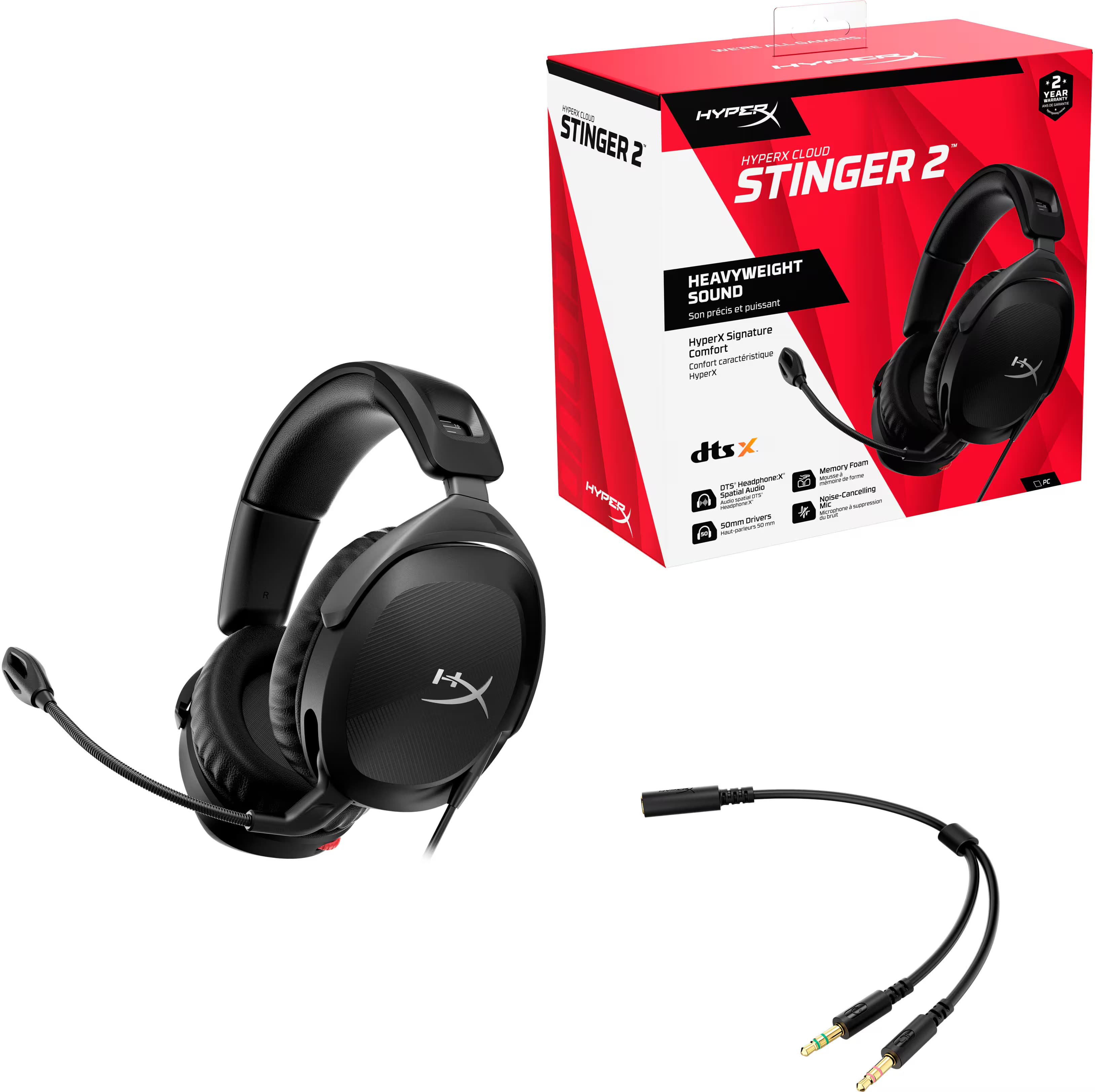 HEADSET HYPERX CLOUD STINGER 2 AUX