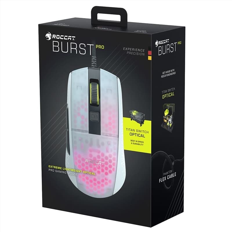 MOUSE ROCCAT BURST PRO WHITE WIRED