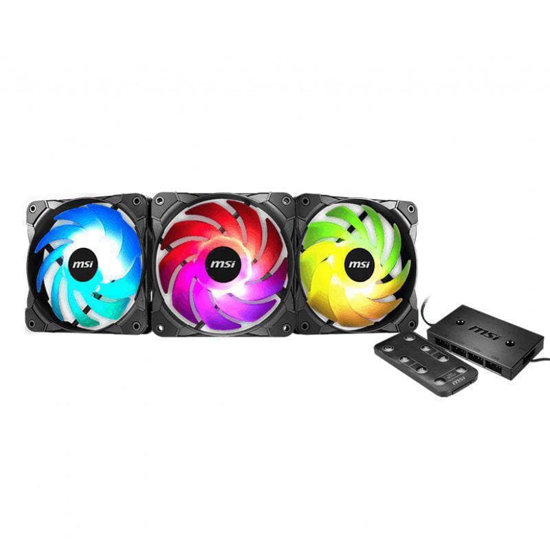 KIT FANS MSI 3 IN 1 BLACK ARGB