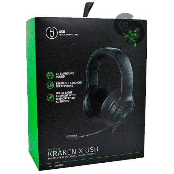 HEADSET RAZER KRAKEN X USB SURROUND 7.1