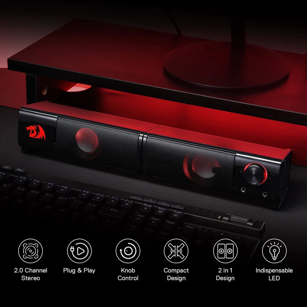 SPEAKER REDRAGON GS550 ORPHEUS AUX + USB