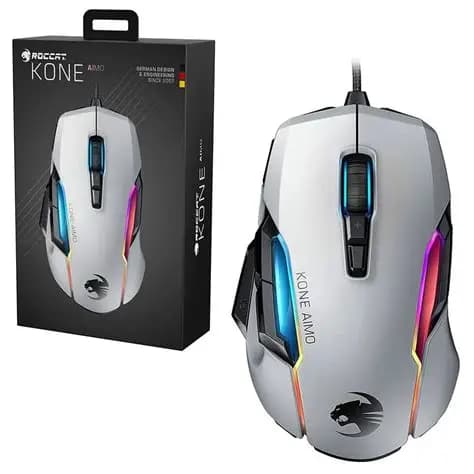 MOUSE ROCCAT KONE AIMO WHITE WIRED