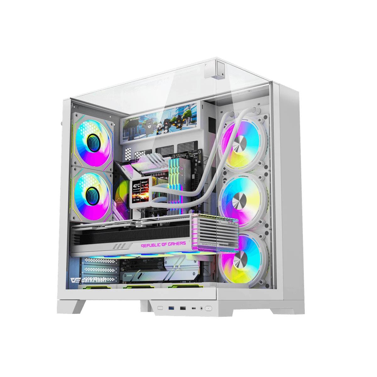 CASE AIGO DARKFLASH TH285 PLUS WHITE EDITION WITH V92 LCD SCREEN