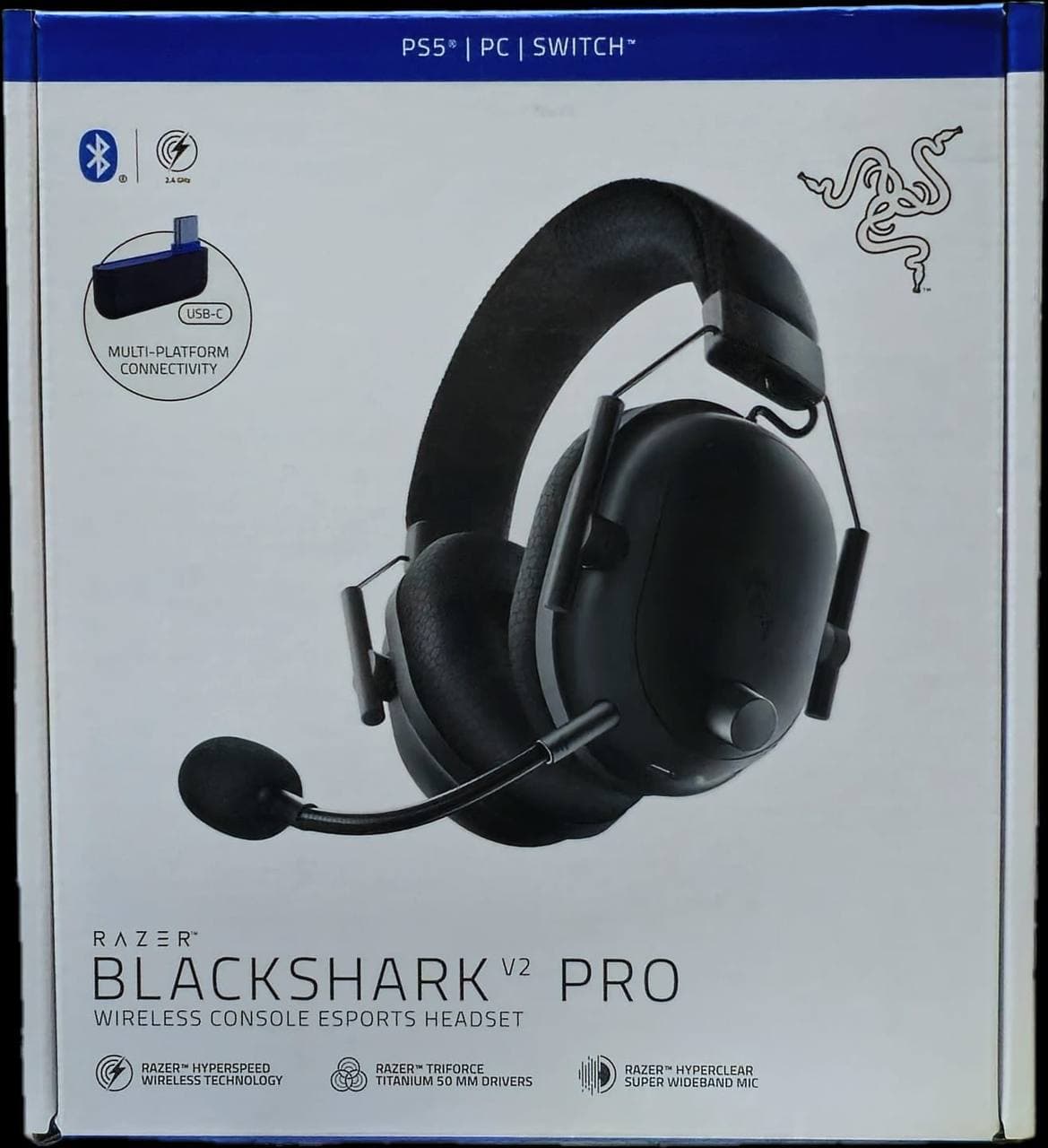 HEADSET RAZER BLACKSHARK V2 PRO BLACK WIRELESS + BLUETOOTH