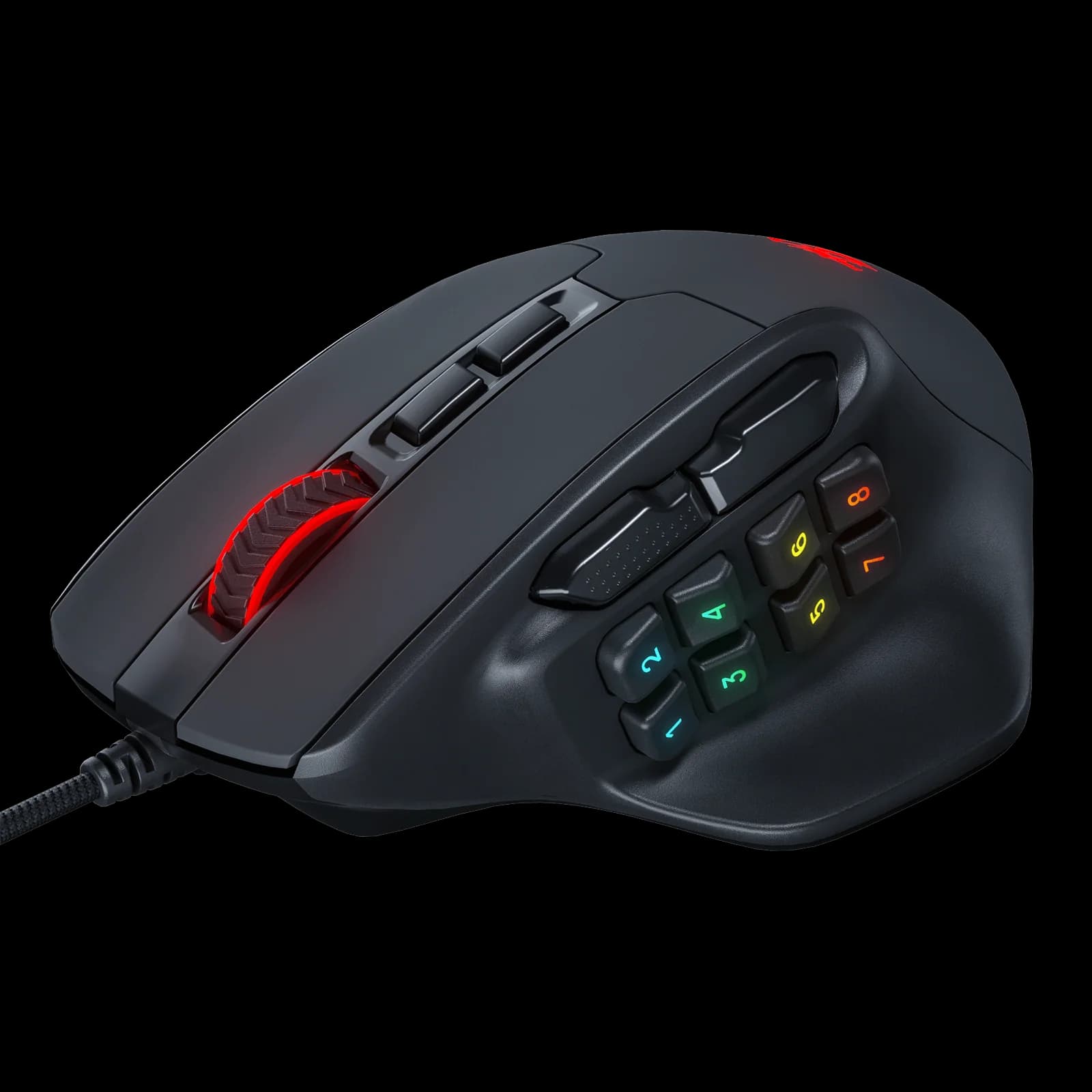 MOUSE REDRAGON AATROX MMO BLACK WIRED