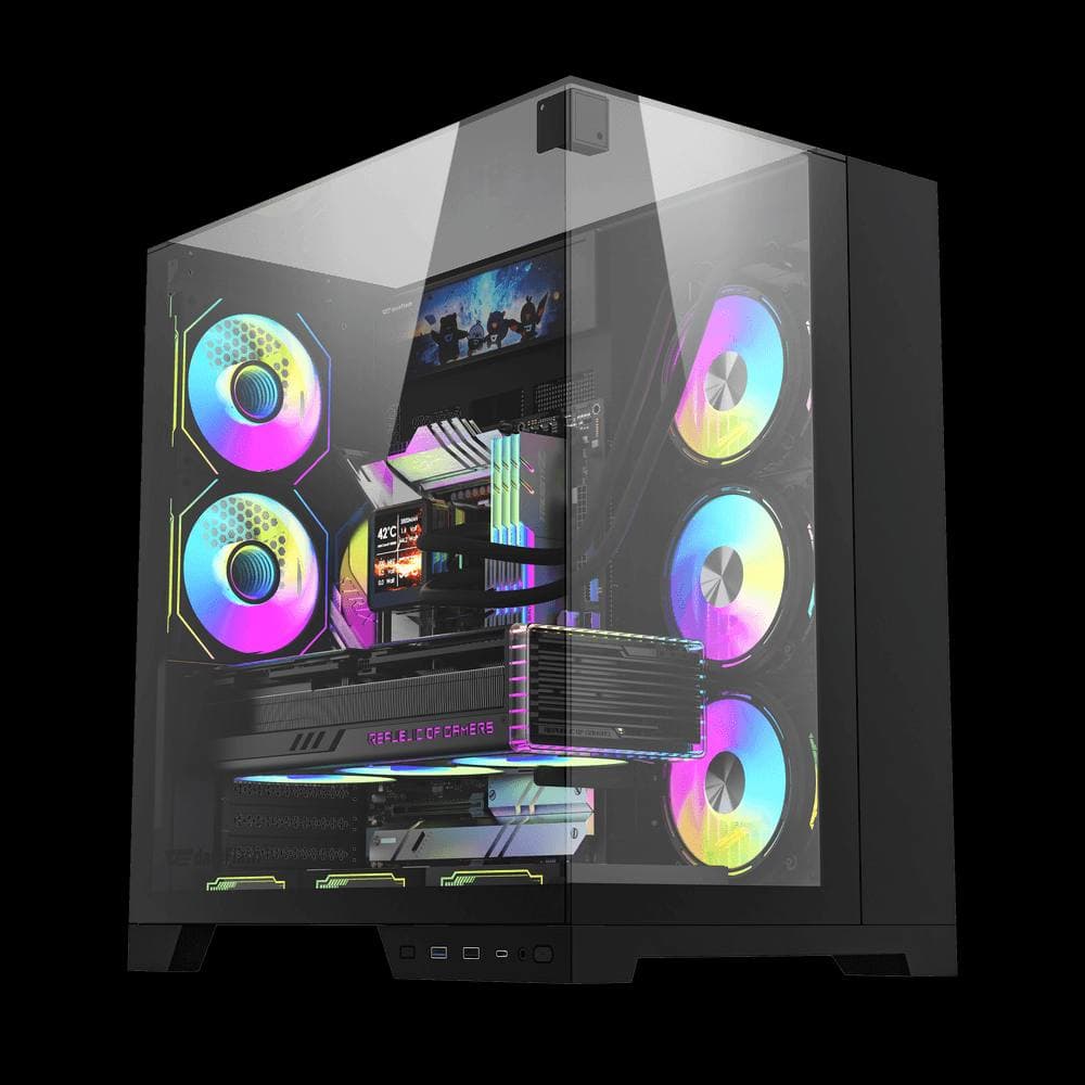 CASE AIGO DARKFLASH TH285 PLUS BLACK EDITION WITH V92 LCD SCREEN