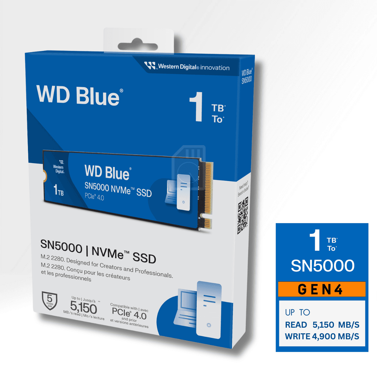 M.2 NVME WD BLUE SN5000 1TB GEN4
