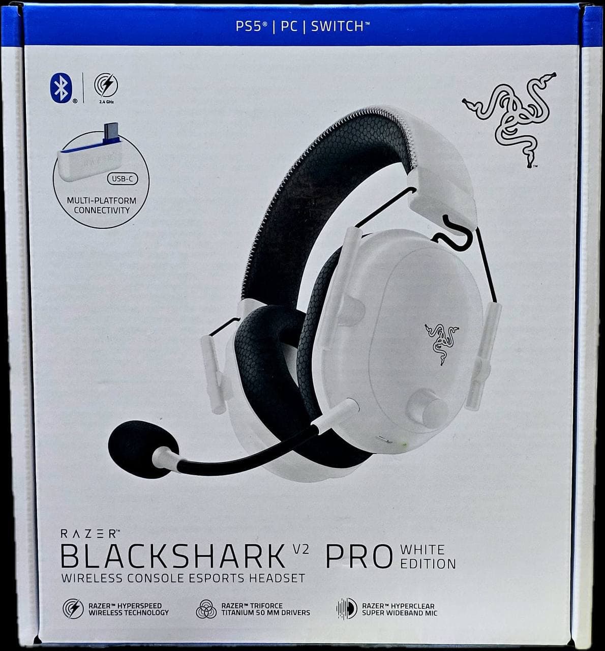 HEADSET RAZER BLACKSHARK V2 PRO WHITE WIRELESS + BLUETOOTH