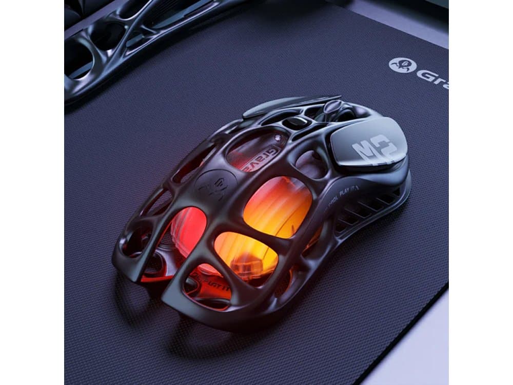 MOUSE GRAVASTAR M2 BLACK CN WIRE + WIRELESS + BLUETOOTH
