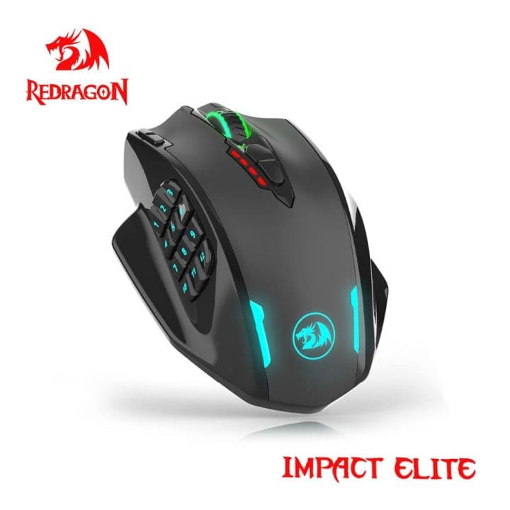 MOUSE REDRAGON M913 IMPACT ELITE BLACK WIRE + WIRELESS