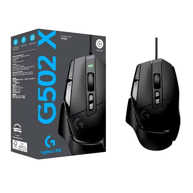 MOUSE LOGITECH G502X BLACK WIRED