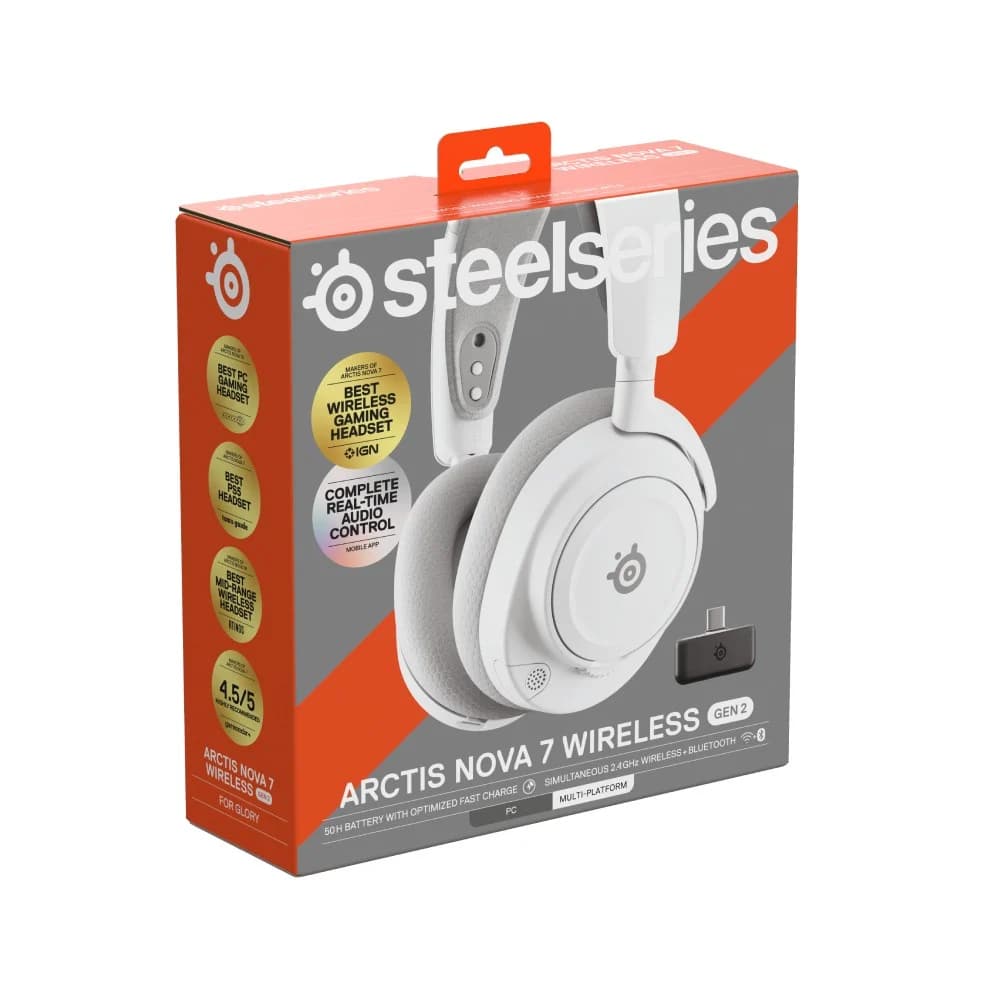 HEADSET STEELSERIES ARCTIS NOVA 7 WIRELESS GEN2 WHITE EDITION