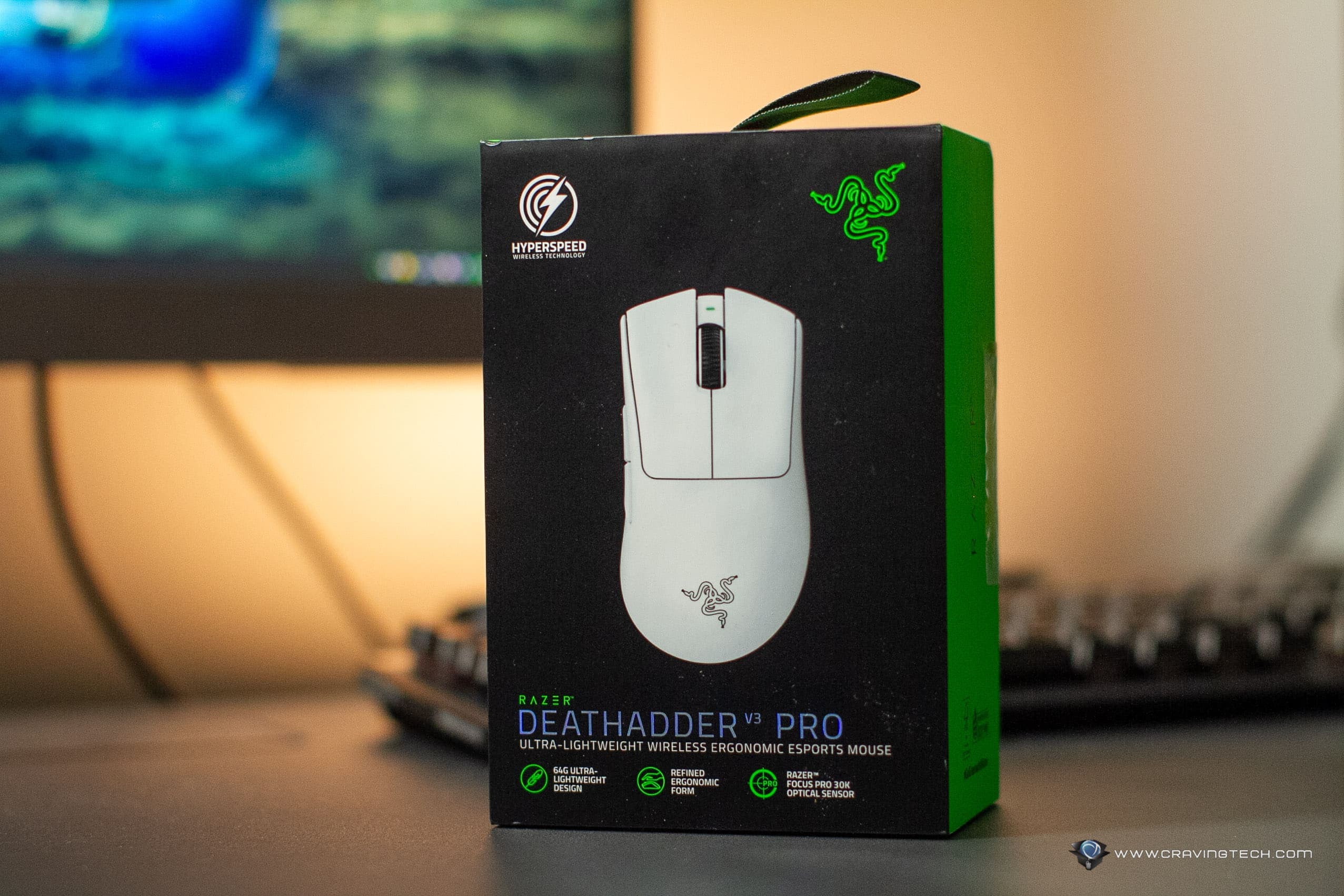 MOUSE RAZER DEATHADDER V3 PRO WHITE EDITION WIRELESS