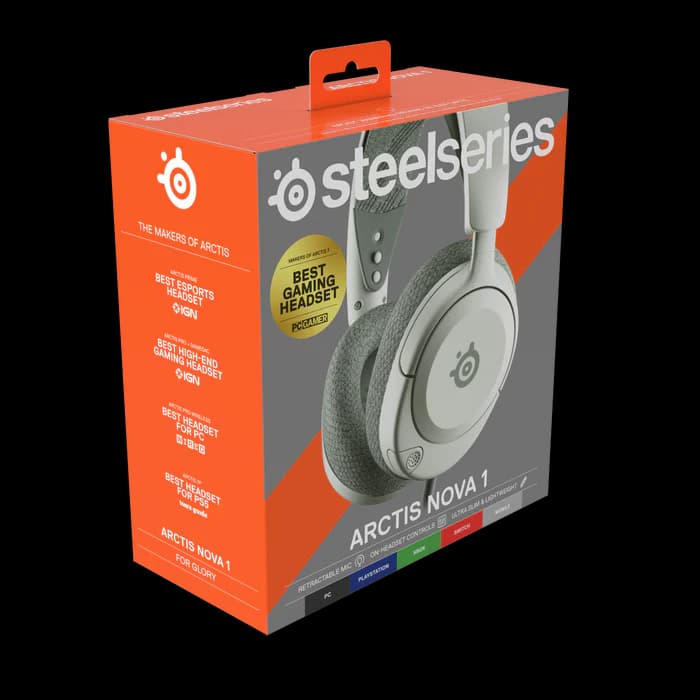 HEADSET STEELSERIES ARCTIS NOVA 1 AUX WHITE EDITION