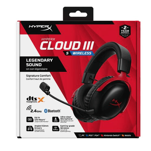 HEADSET HYPERX CLOUD 3 S WIRELESS + BLUETOOTH