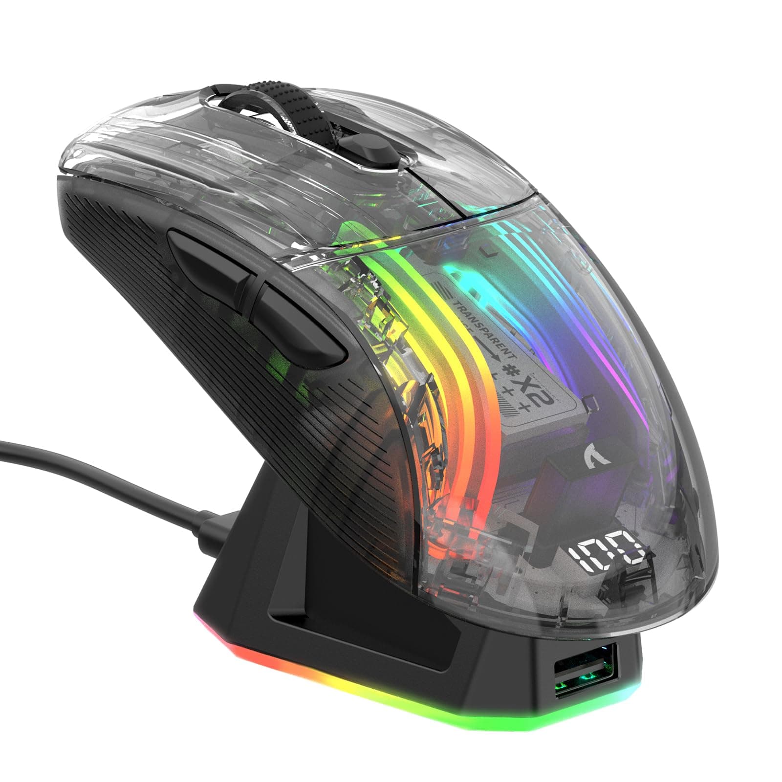 MOUSE ATTACK SHARK X2 PRO BLACK WIRE + WIRELESS + BLUETOOTH
