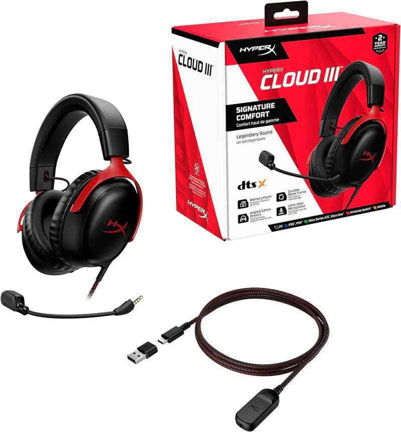 HEADSET HYPERX CLOUD 3 USB SURROUND 7.1