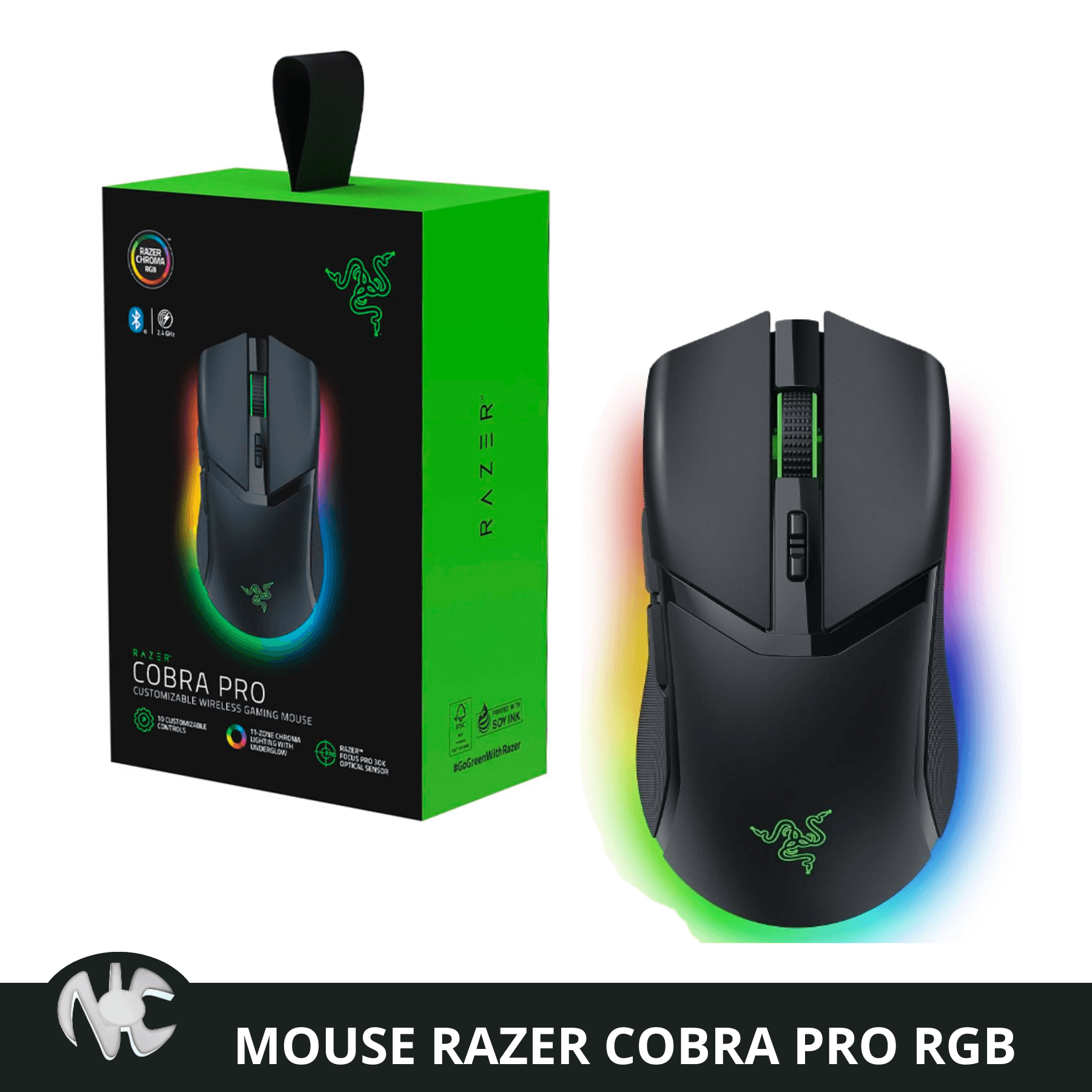 MOUSE RAZER COBRA PRO WIRE + WIRELESS + BLUETOOTH