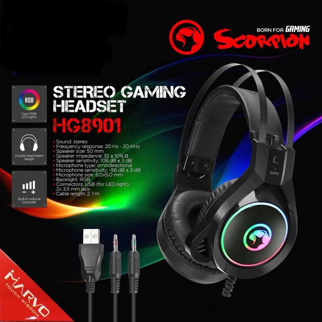 HEADSET MARVO HG8901 AUX