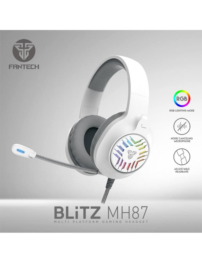 HEADSET FANTECH MH87 BLITZ AUX WHITE EDITION