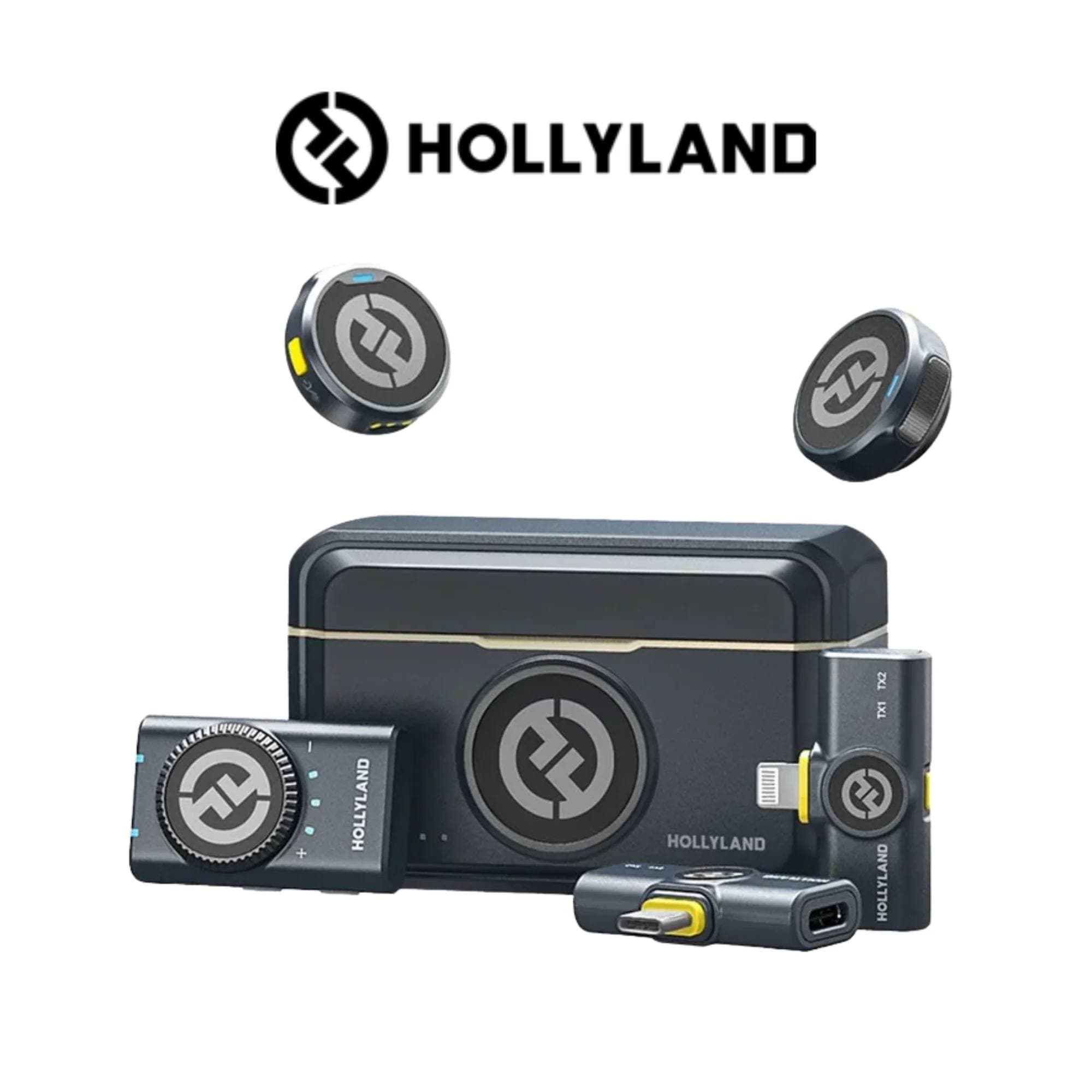 MIC HOLLYLAND LARK M2 WIRELESS ( 2 TRANSMITTERS + 1 RECEIVER ) WITH CHARGING CASE