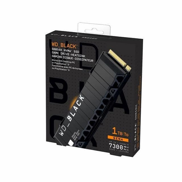 M.2 NVME WD SN850X BLACK 1TB HEATSINK GEN4