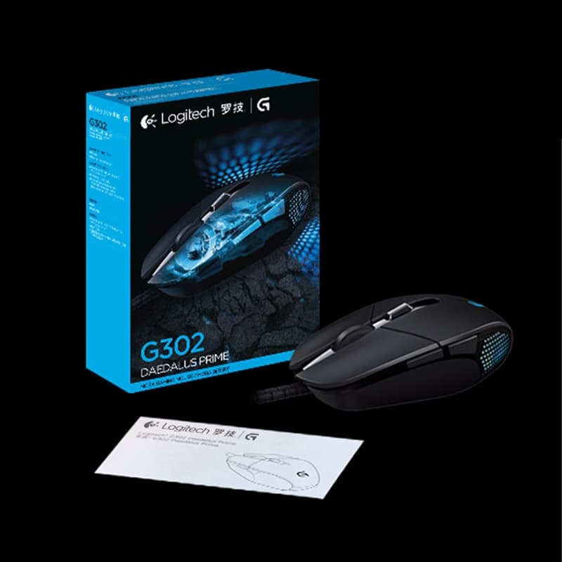 MOUSE LOGITECH G302 DAEDALUS BLACK WIRED