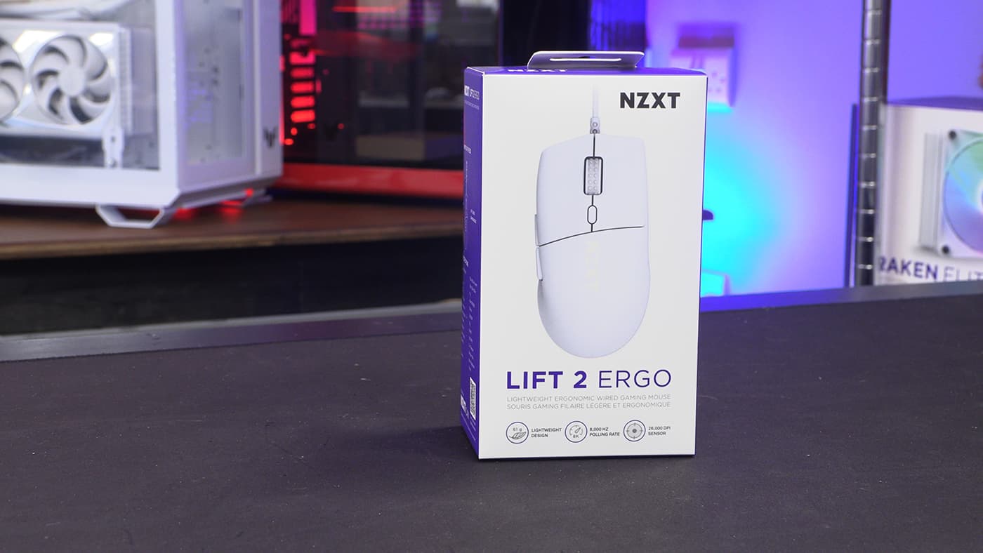 MOUSE NZXT LIFT 2 ERGO WIRED WHITE