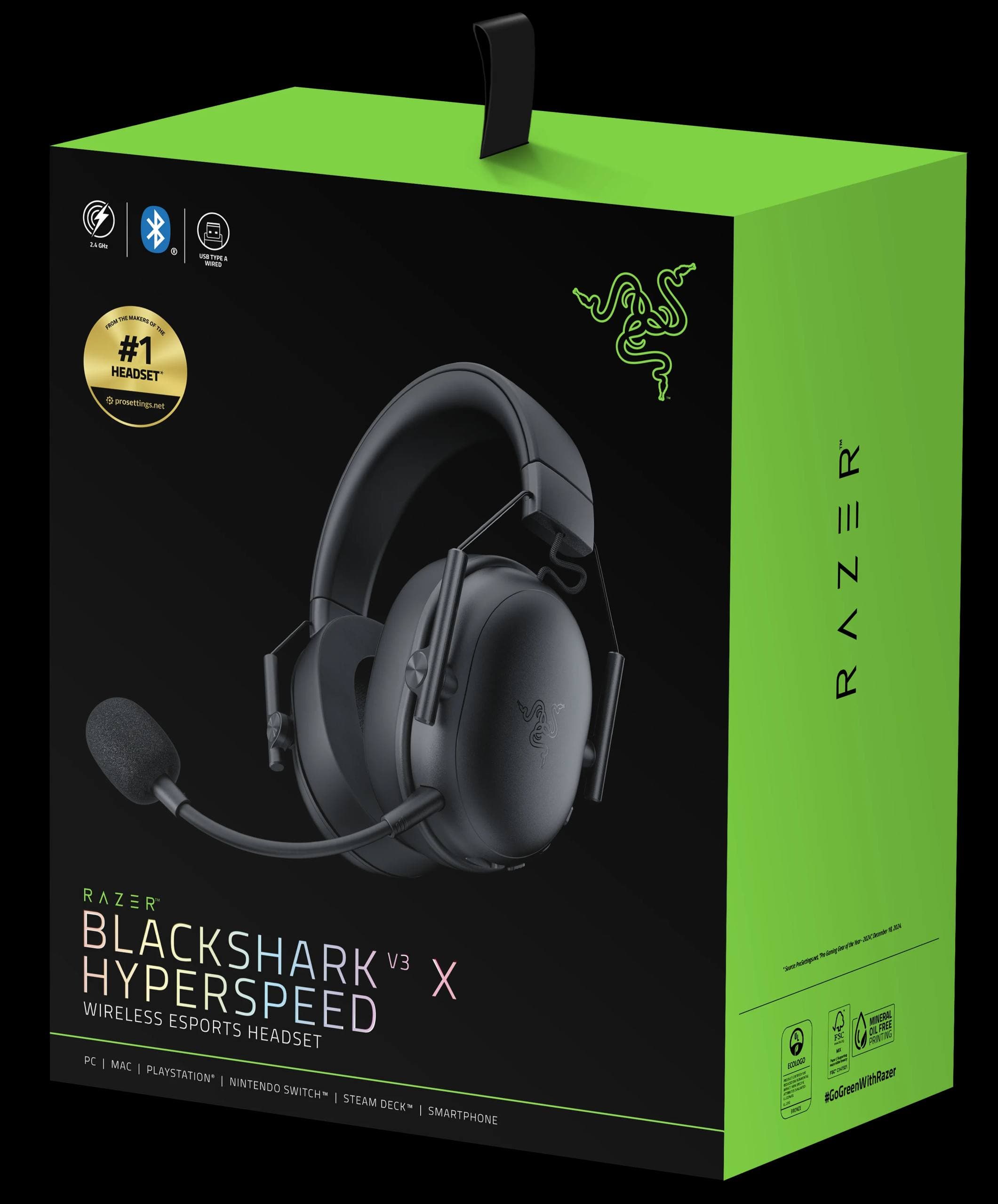 HEADSET RAZER BLACKSHARK V3 X HYPERSPEED WIRE + WIRELESS + BLUETOOTH