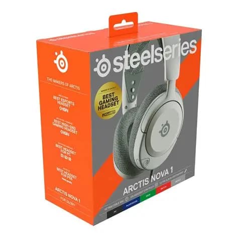 HEADSET STEELSERIES ARCTIS NOVA 1 AUX WHITE EDITION
