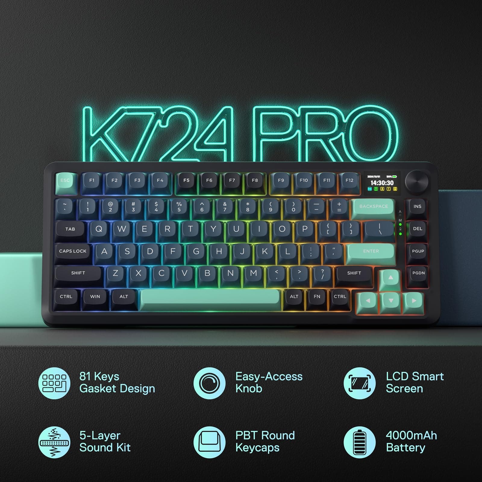 KEYBOARD REDRAGON K724GBG BEHEMOTH PRO